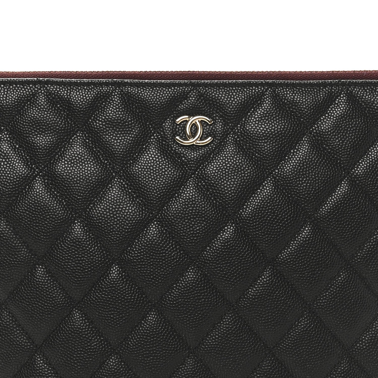Caviar Quilted Medium Cosmetic Case Black