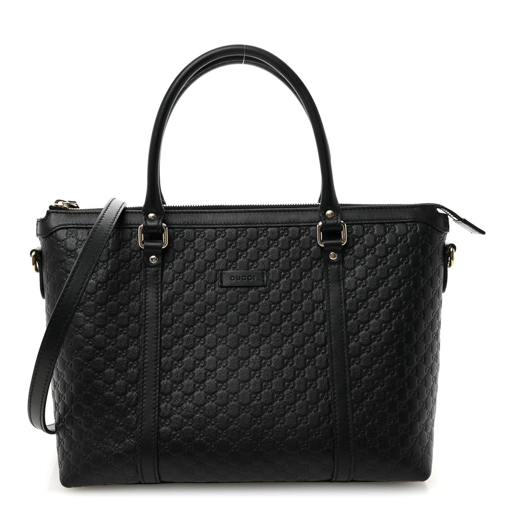 Gucci Soft Microguccissima Small Zippered Satchel Black