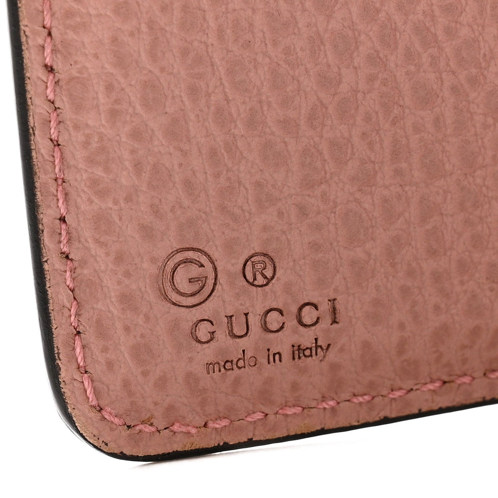 Gucci Dollar Calfskin Interlocking G Continental Wallet Soft Pink