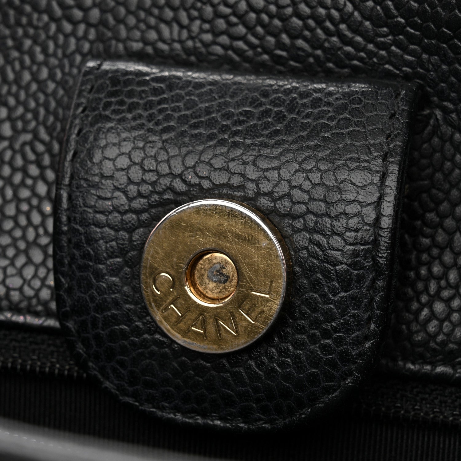 Chanel Caviar Quilted Petit Shopping Tote PST Black