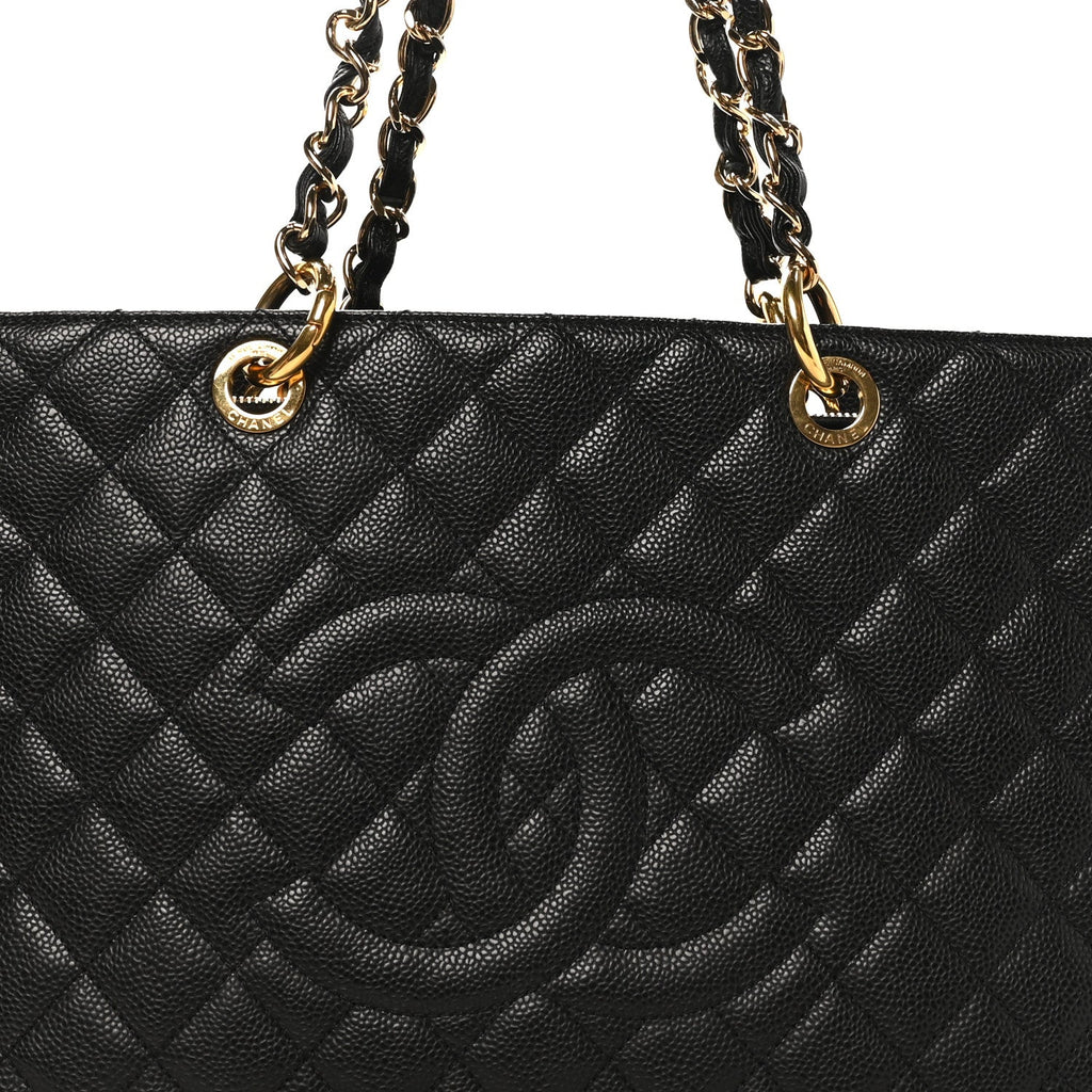 Chanel Caviar Quilted Grand Shopping Tote GST Black
