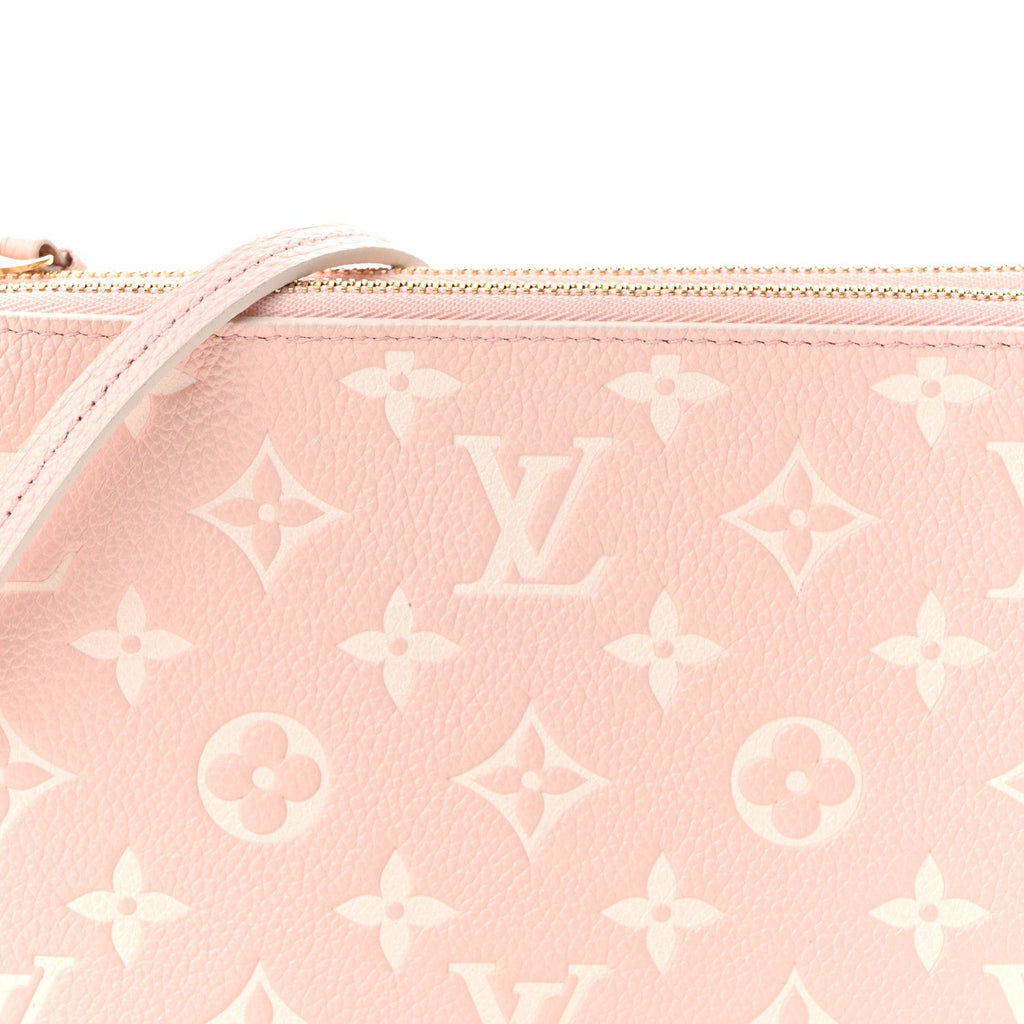 Louis Vuitton Empreinte Monogram Double Zip Pochette Rose