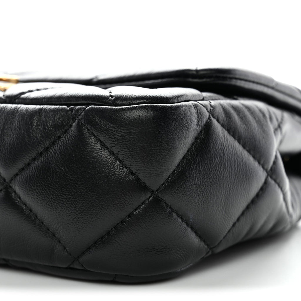 Chanel Lambskin Quilted Mini Flap Black