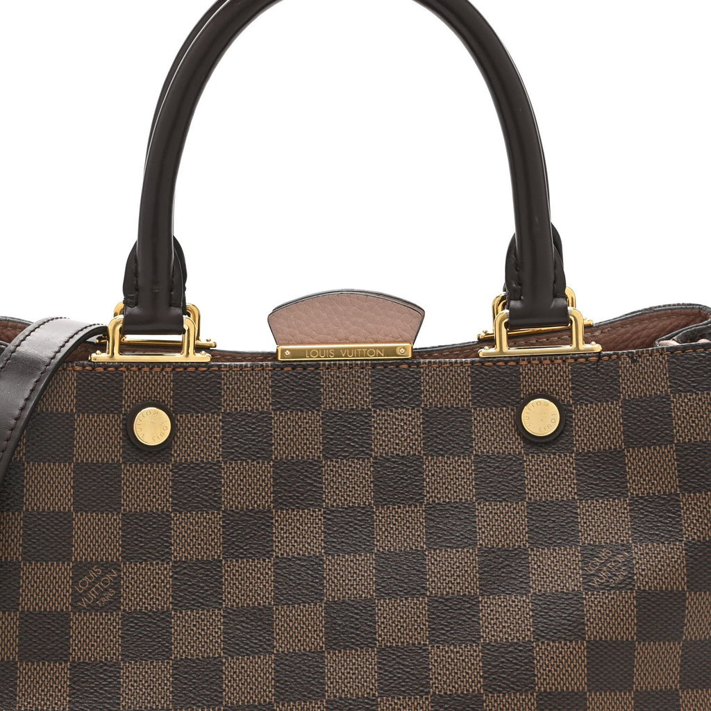 Louis Vuitton Damier Ebene Cuir Taurillon Brittany Magnolia