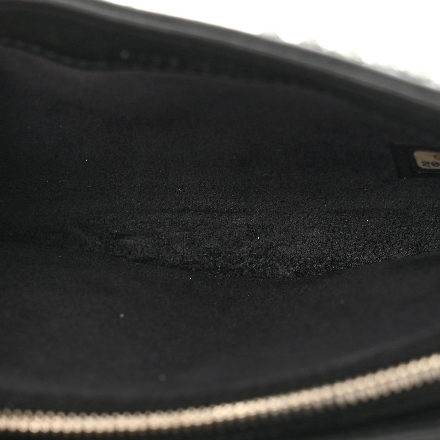Chanel Calfskin Strass Studded Mini Phone Holder Clutch Black