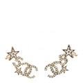 Crystal Star 5 CC Earrings Gold
