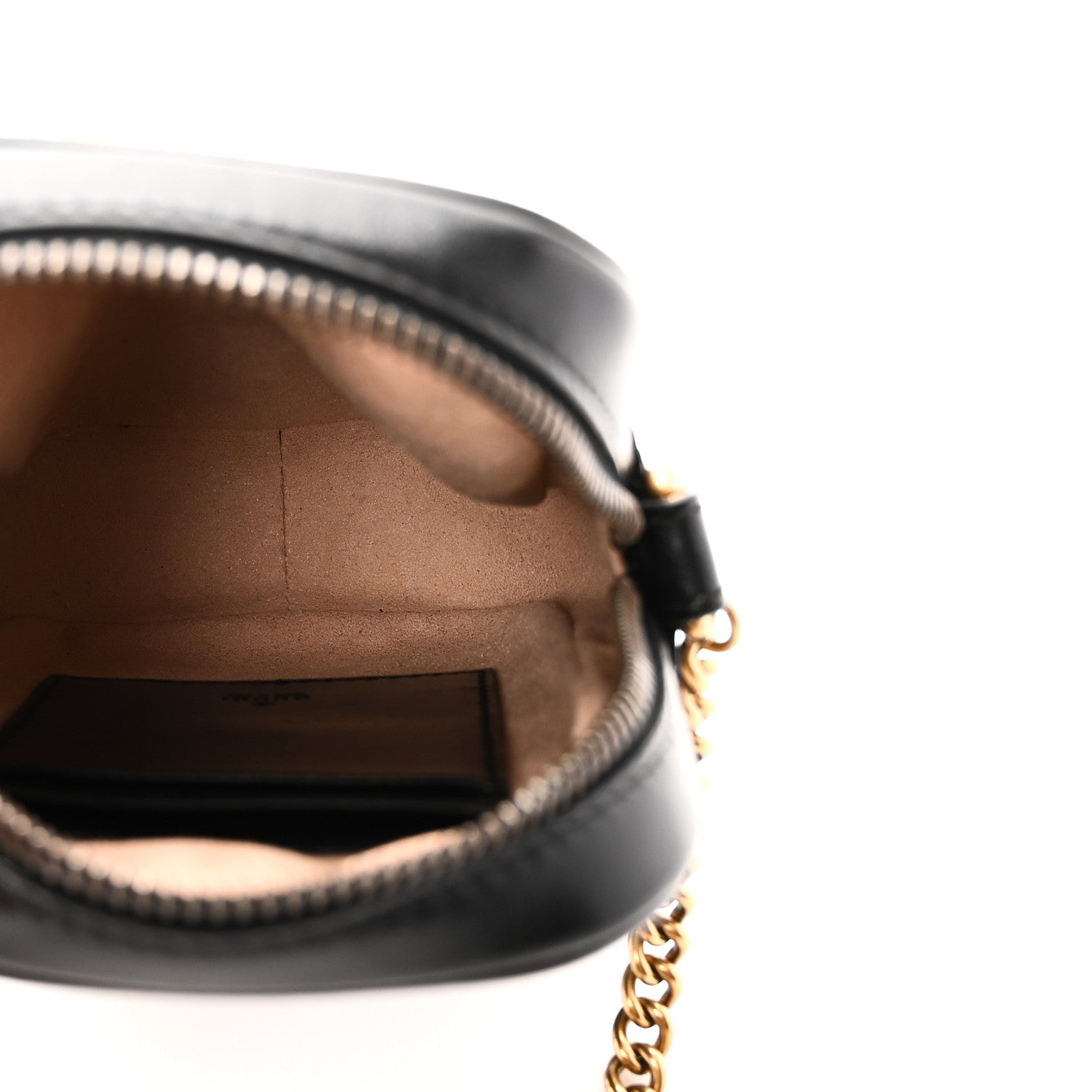 Gucci Calfskin Matelasse Mini GG Marmont Crossbody Bag Black