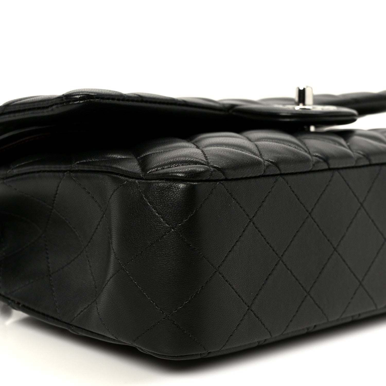 Chanel Lambskin Quilted Medium Double Flap Black