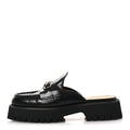 Gucci Cordovan Lux Womens Sylke Horsebit Platform Mules 37 Black
