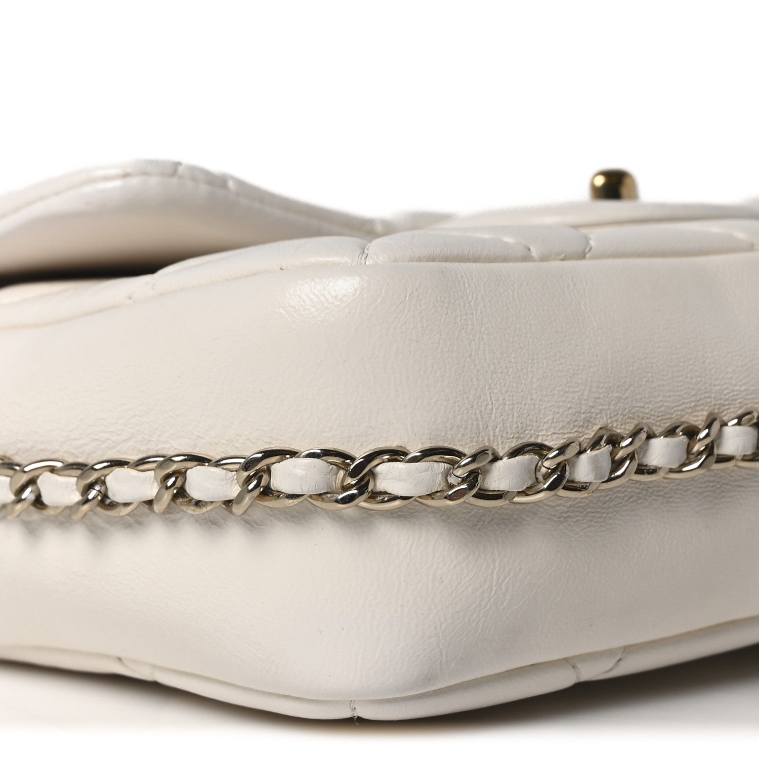 Chanel Lambskin Quilted Small My Precious Flap White