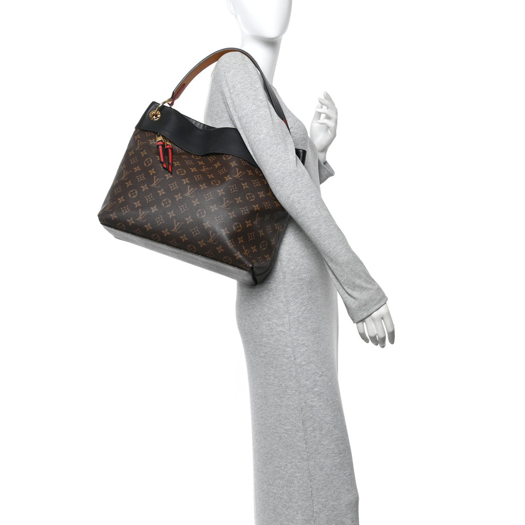 Louis Vuitton Monogram Tuileries Hobo Black