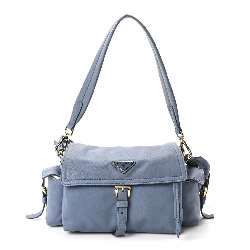 Prada Nappa Medium Explore Shoulder Bag Aviation Blue