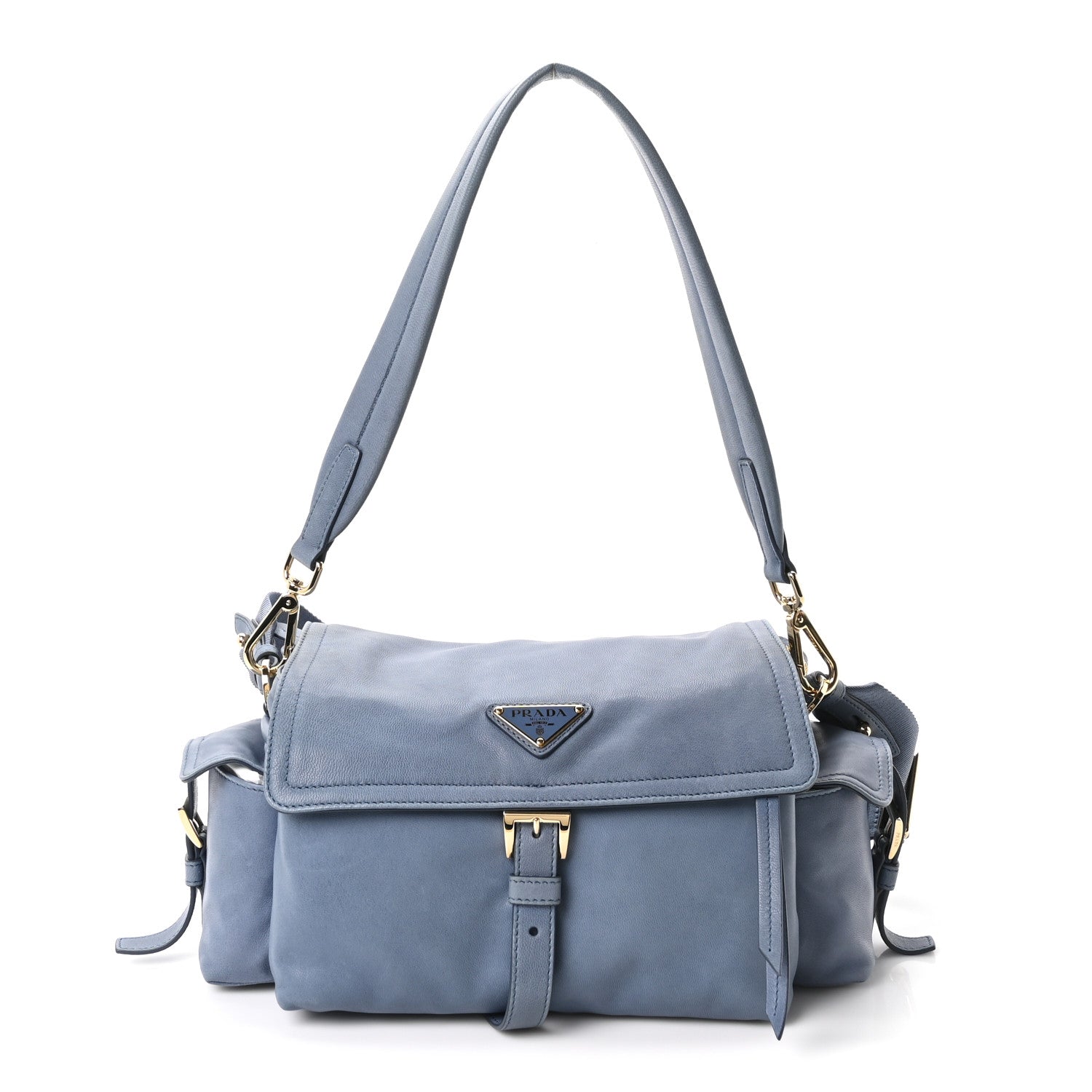Prada Nappa Medium Explore Shoulder Bag Aviation Blue