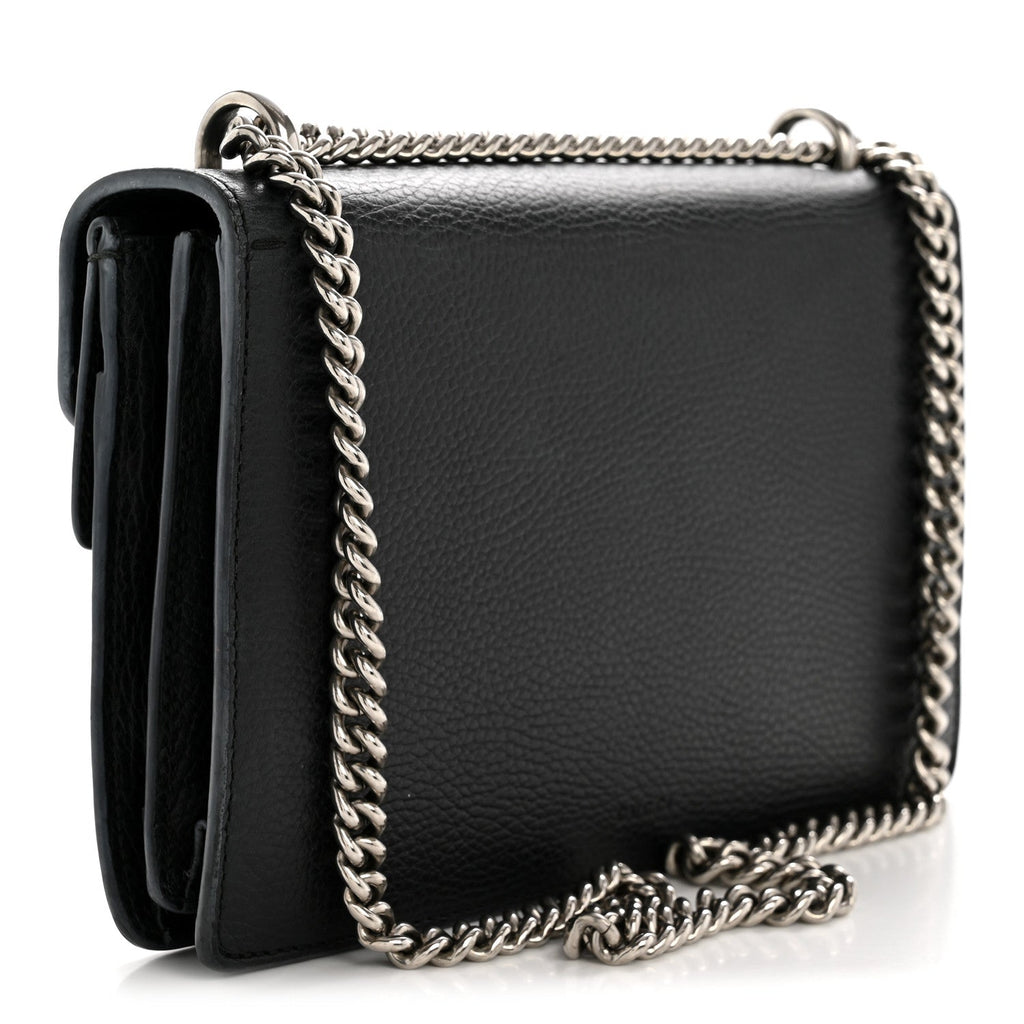 Gucci Pebbled Calfskin Small Dionysus Shoulder Bag Black