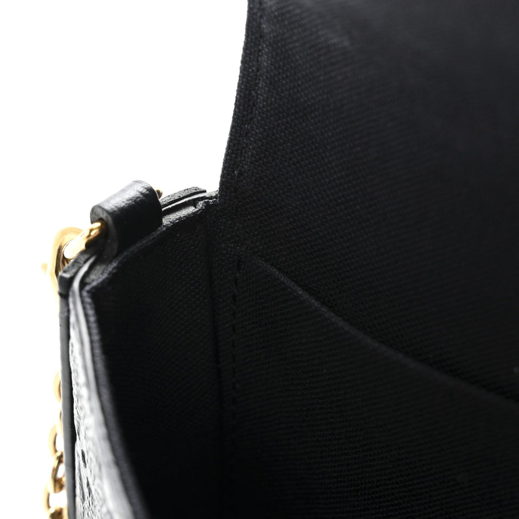 Louis Vuitton Empreinte Pochette Felicie Chain Wallet Black