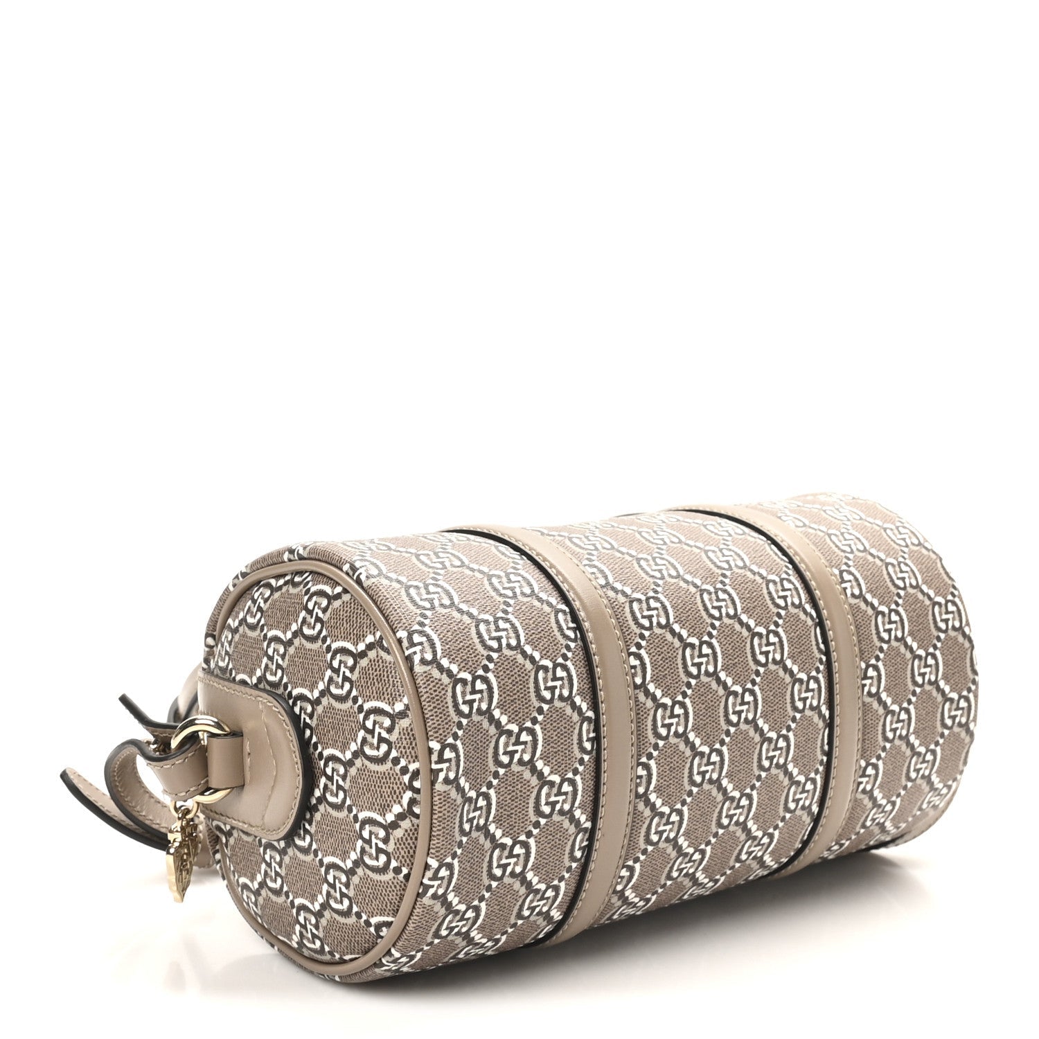 Gucci GG Shadow Monogram Ophidia Top Handle Bowler Bag Taupe