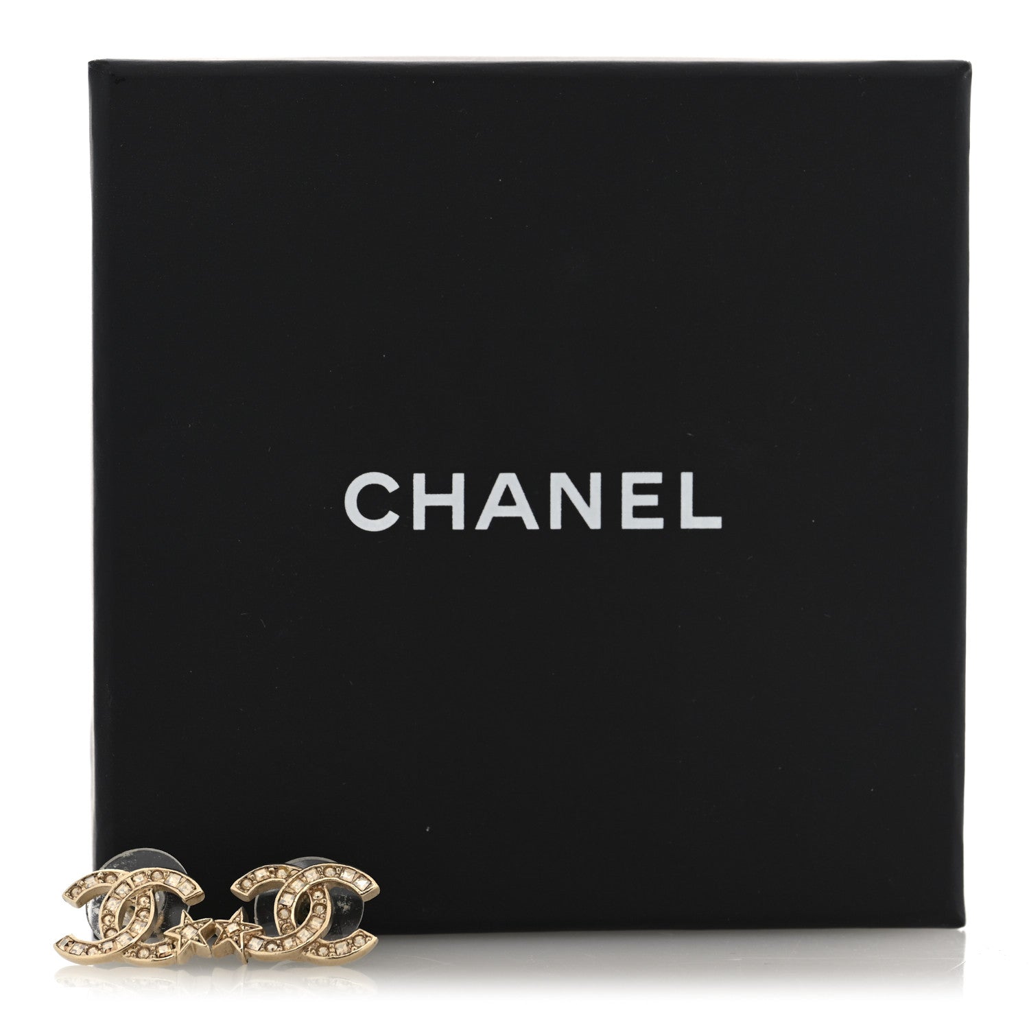 Crystal CC Starfall Earrings Gold