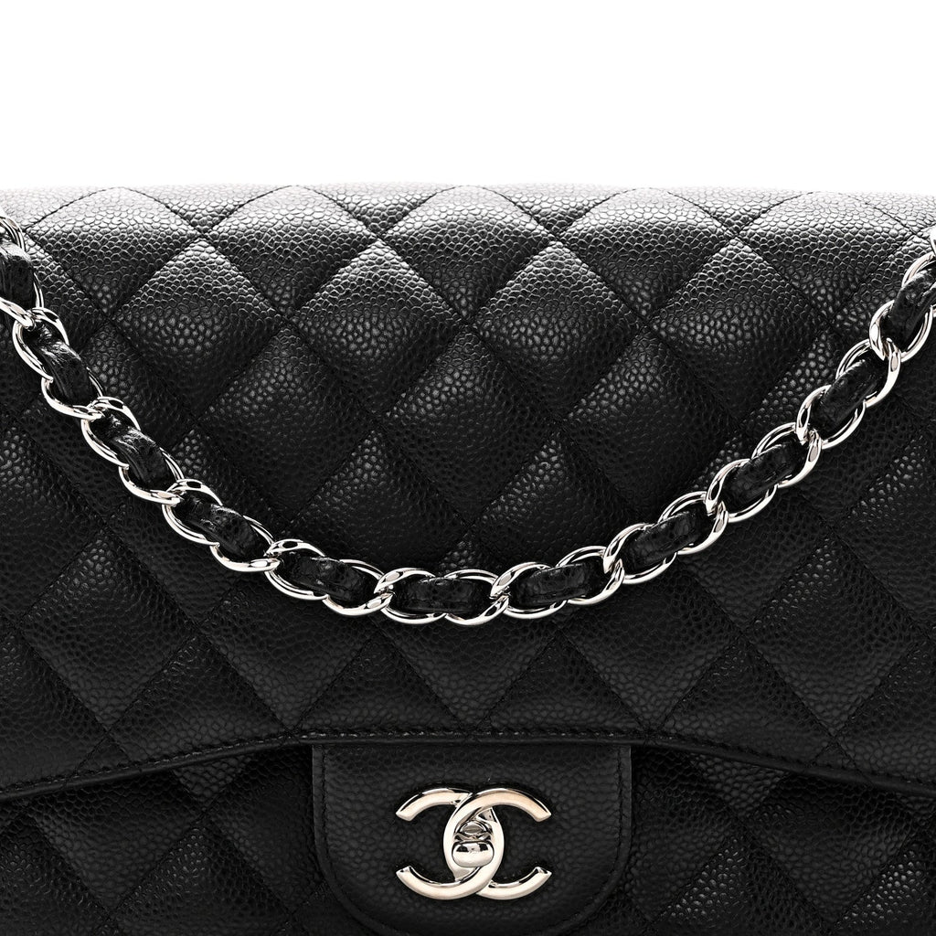 Chanel Caviar Quilted Jumbo Double Flap Black
