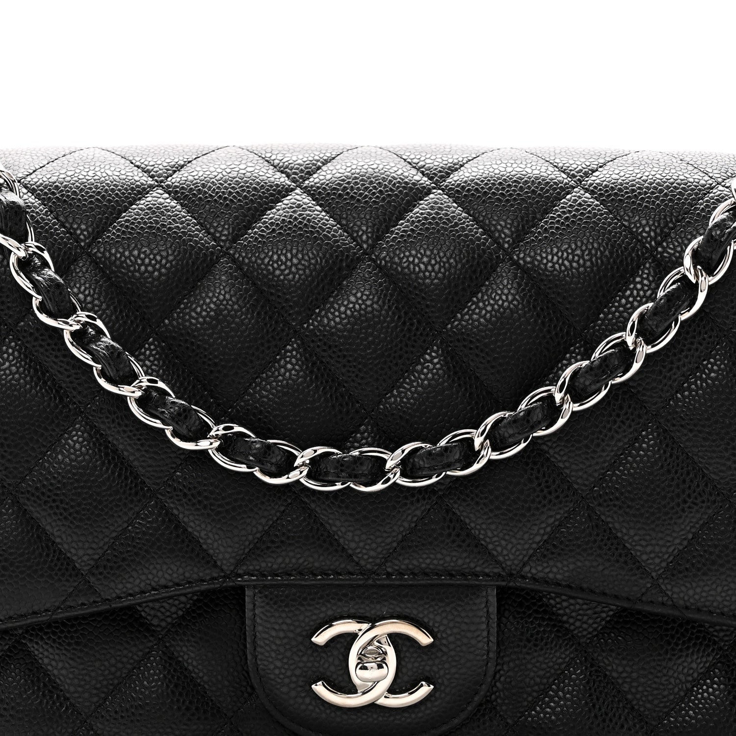 Chanel Caviar Quilted Jumbo Double Flap Black