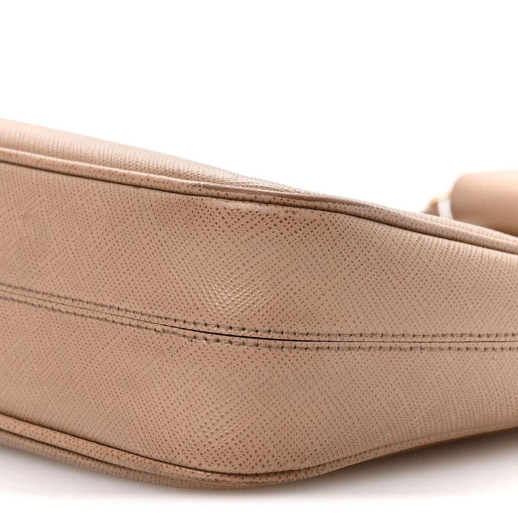 Prada Saffiano Lux Re-Edition 2005 Shoulder Bag Cammeo