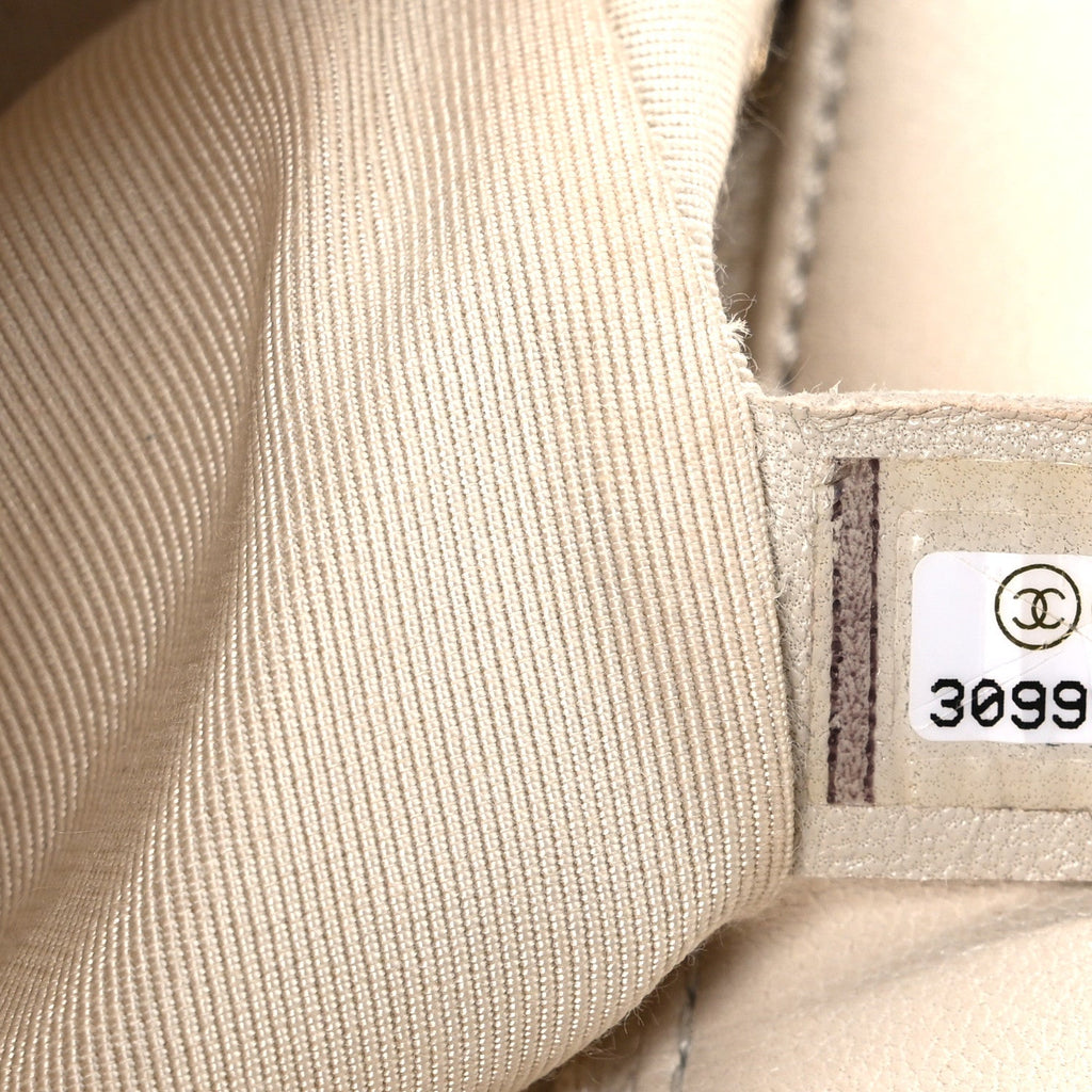 Chanel Goatskin Quilted Medium Chanel 19 Flap Beige