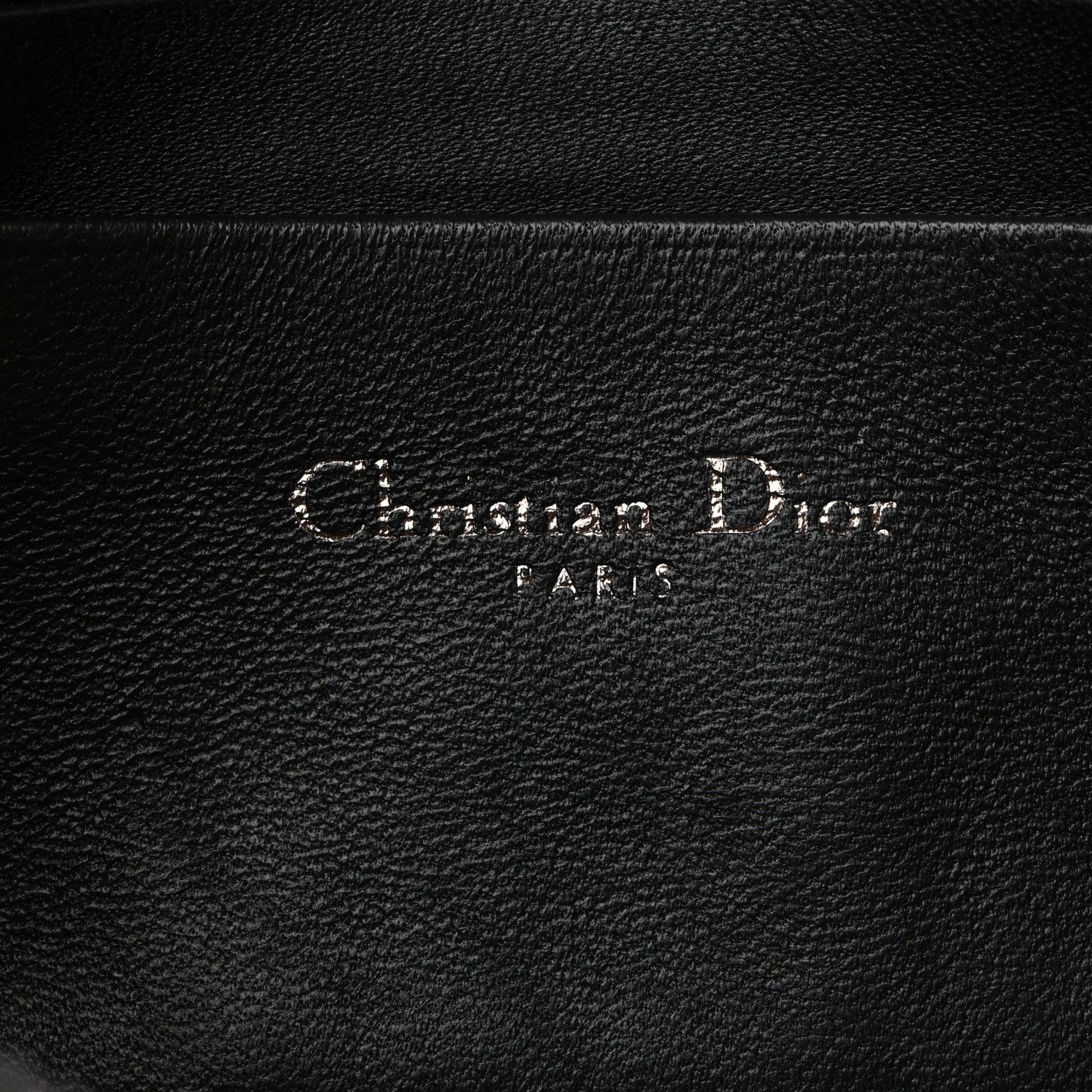 Christian Dior Calfskin Star Motif Macrocannage Mini Caro Bag Black