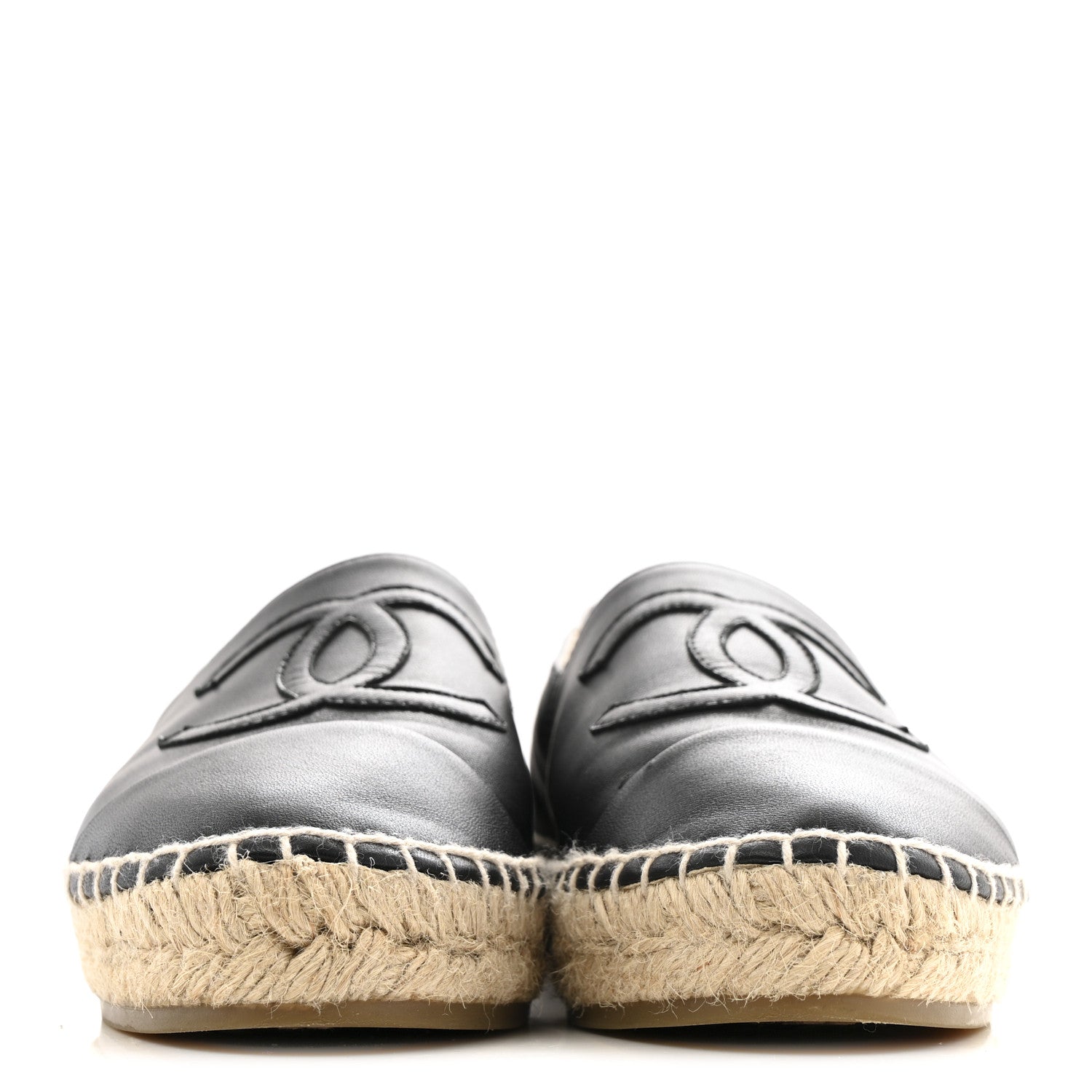 Lambskin CC Espadrilles 36 Black