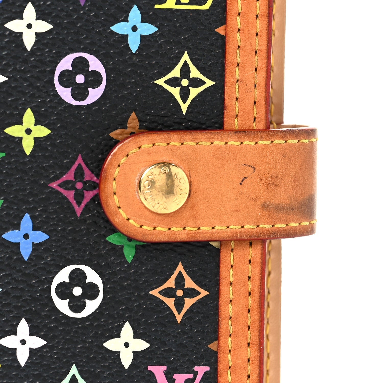 Louis Vuitton Monogram Multicolor Small Ring Agenda Cover Black