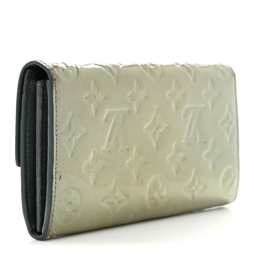 Louis Vuitton Vernis Sarah Wallet Gris Art Deco