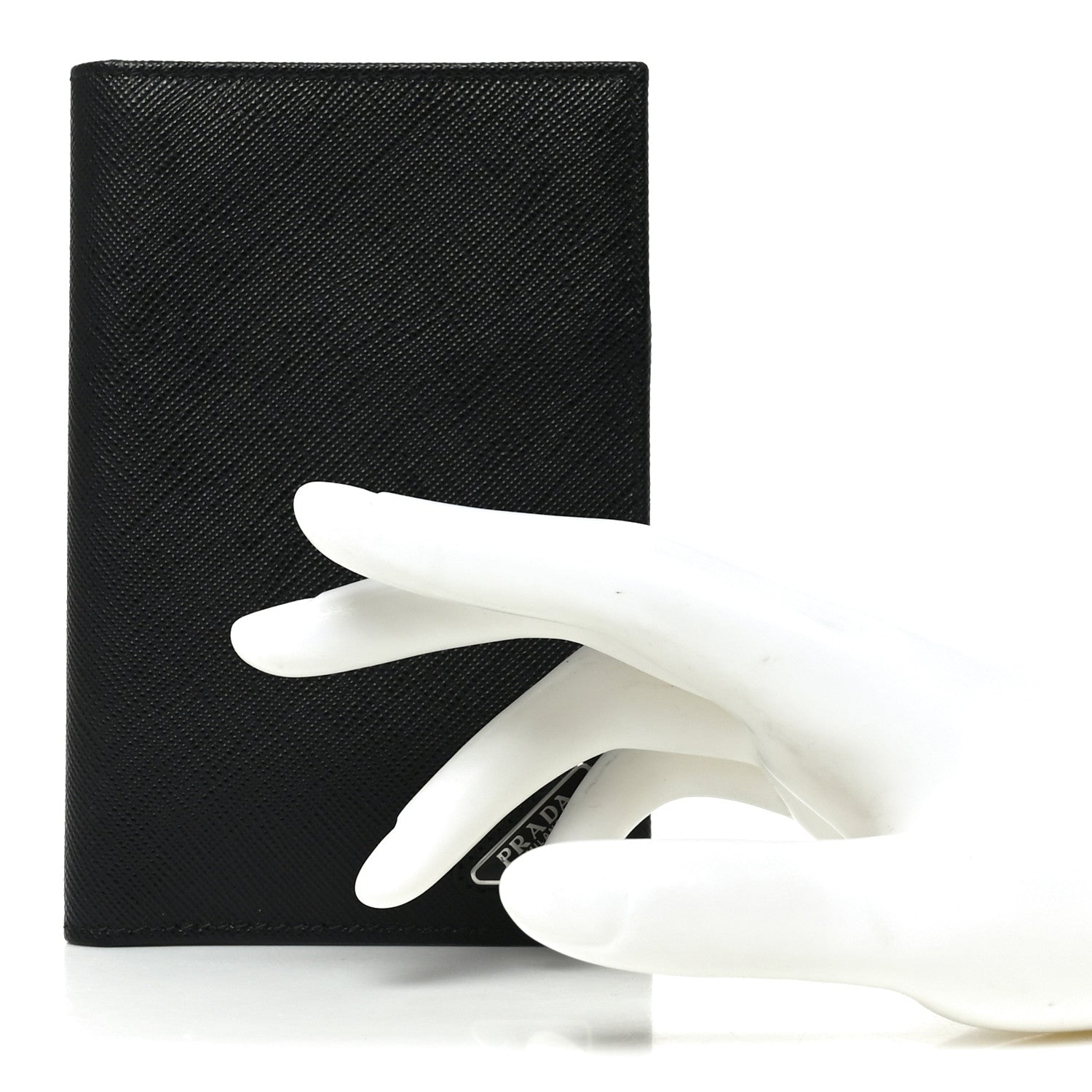 Prada Saffiano Passport Holder Black