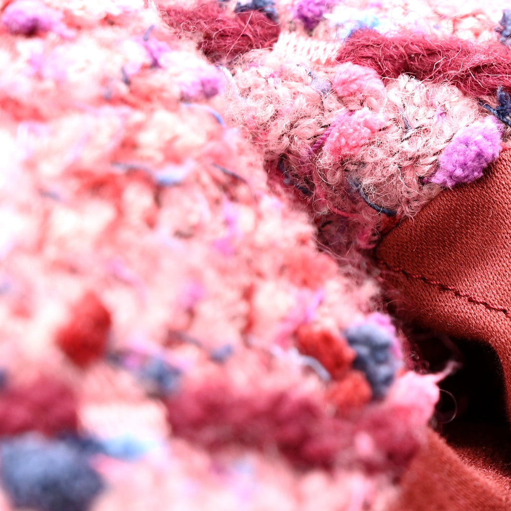 Chanel Tweed Quilted Chanel 22 Pink Burgundy