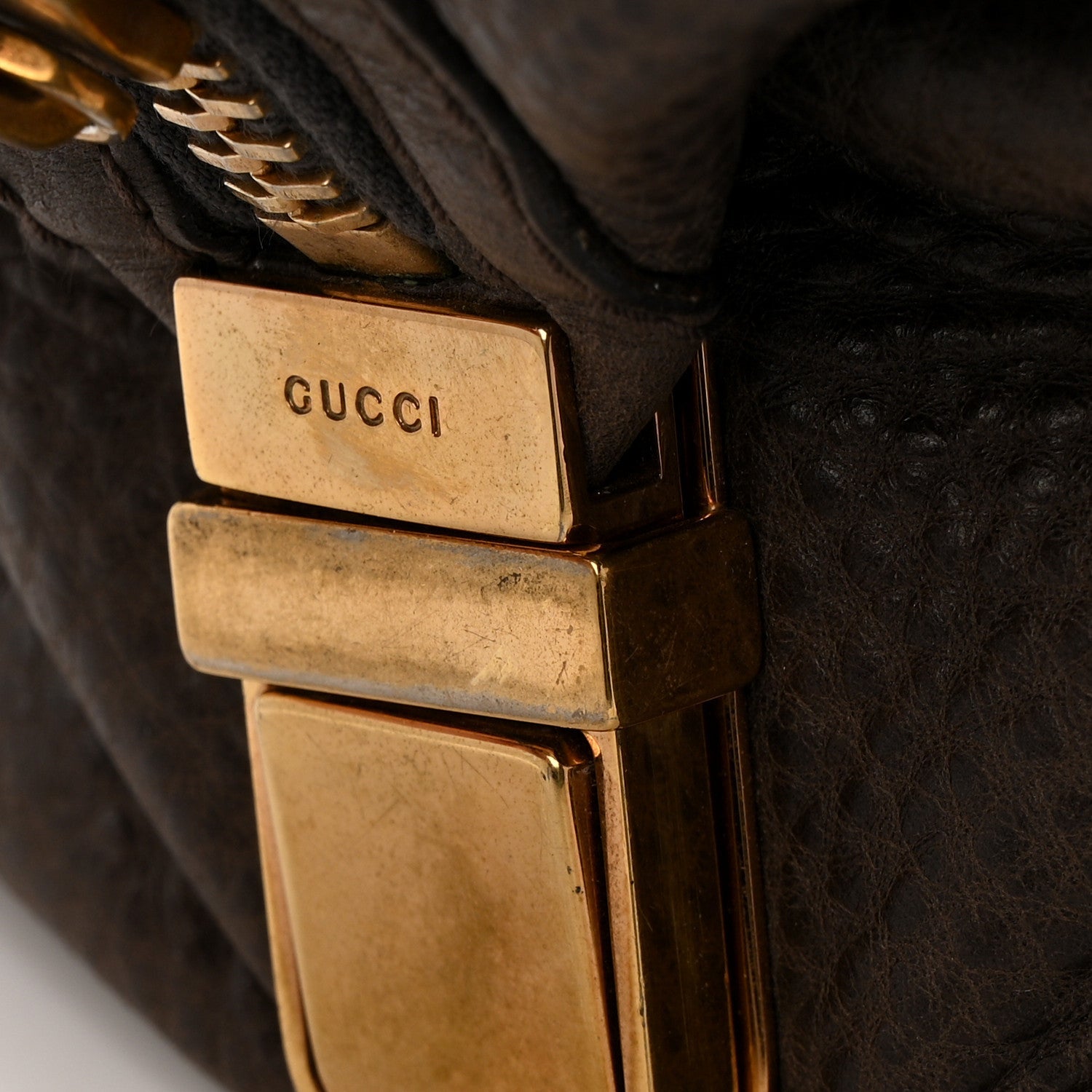 Gucci Guccissima Aviatrix Medium Boston Chocolate