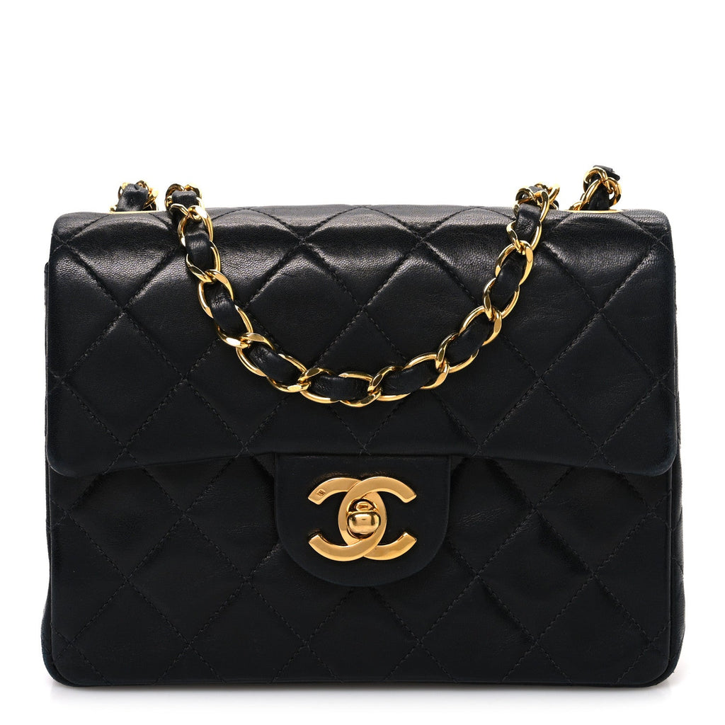Chanel Lambskin Quilted Mini Square Flap Black