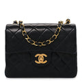 Chanel Lambskin Quilted Mini Square Flap Black
