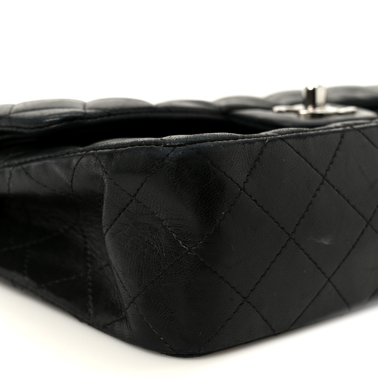 Chanel Lambskin Quilted Small Double Flap Black