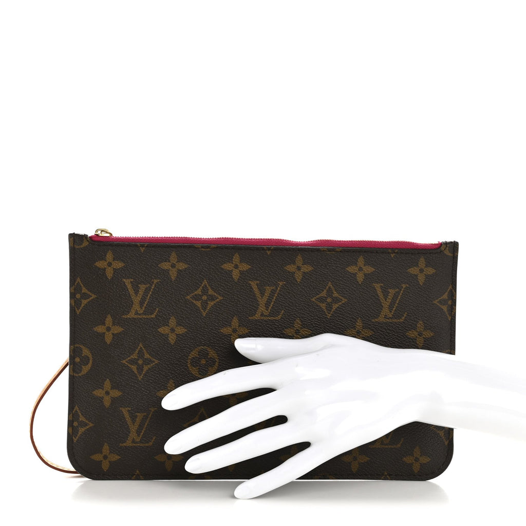 Louis Vuitton Monogram Neverfull MM GM Pochette Pivoine