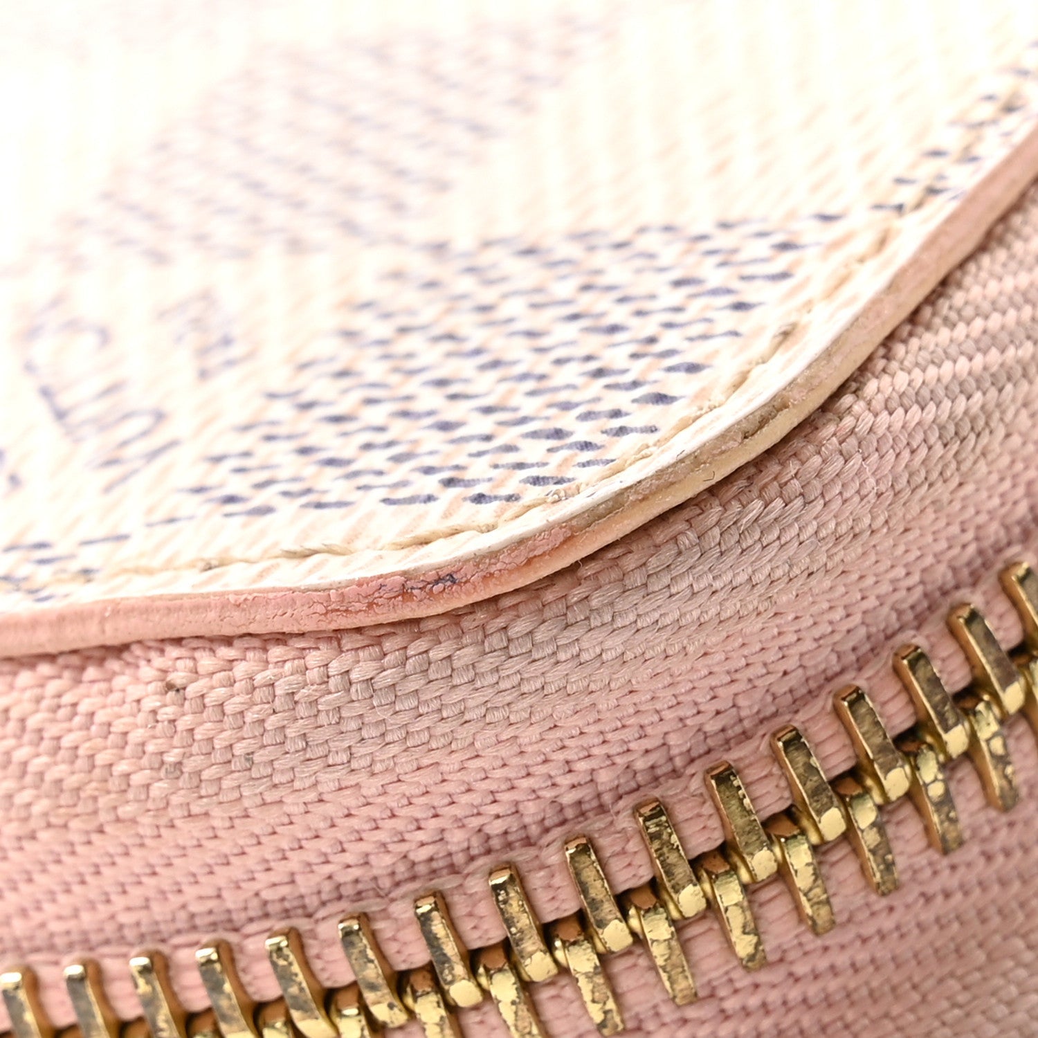 Louis Vuitton Damier Azur Zippy Wallet Rose Ballerine