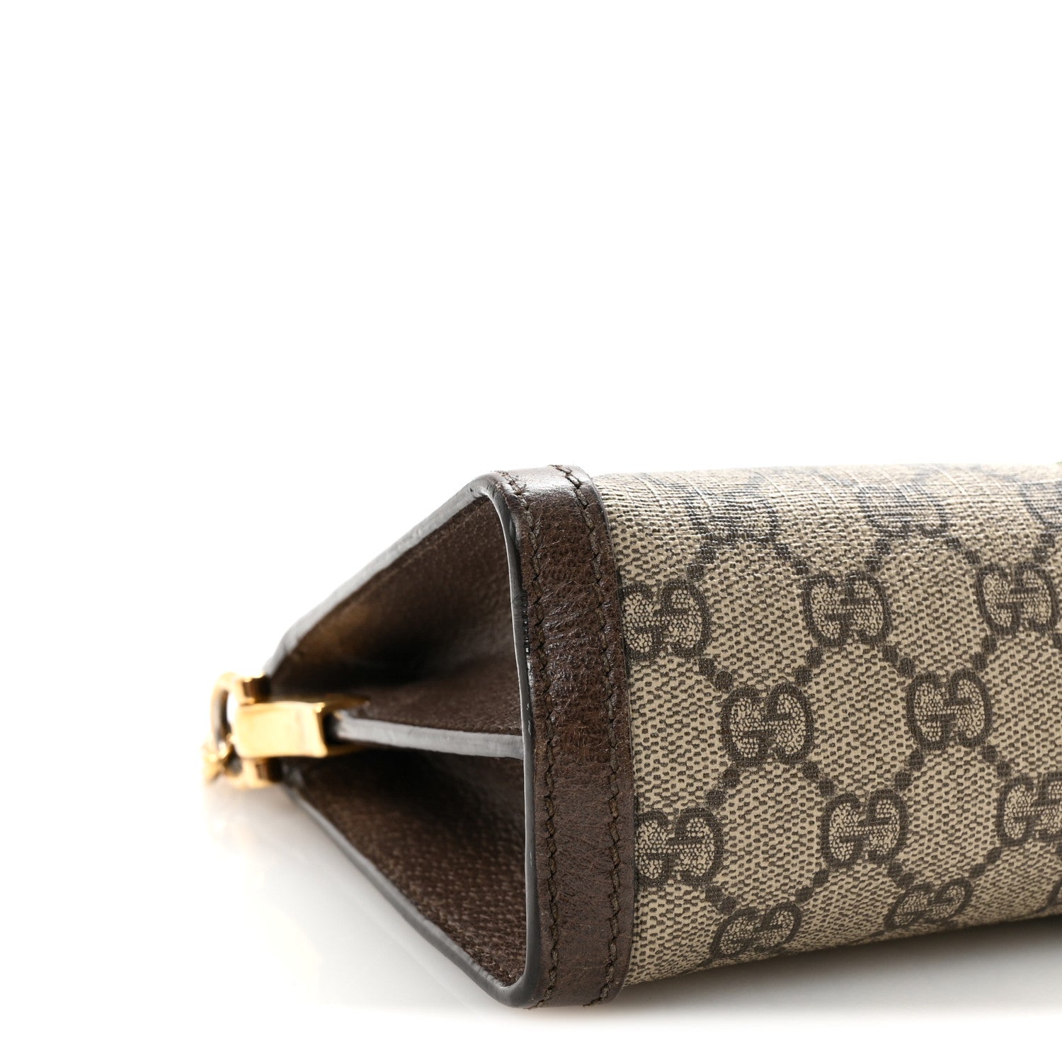 Gucci GG Supreme Monogram Web Small Ophidia Chain Shoulder Bag Brown