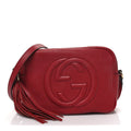 Gucci Pebbled Calfskin Small Soho Disco Bag Vibrant Red