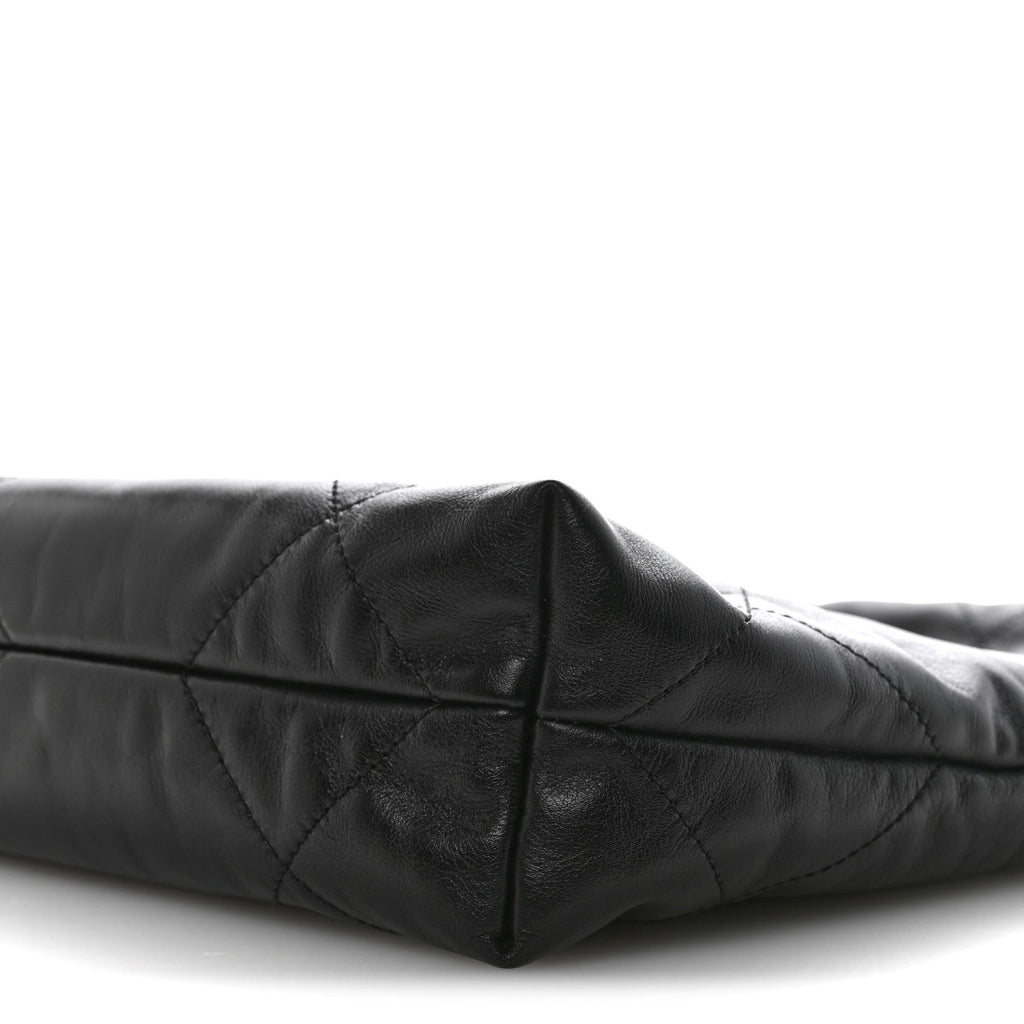 Chanel Shiny Calfskin Quilted Small Chanel 22 Black