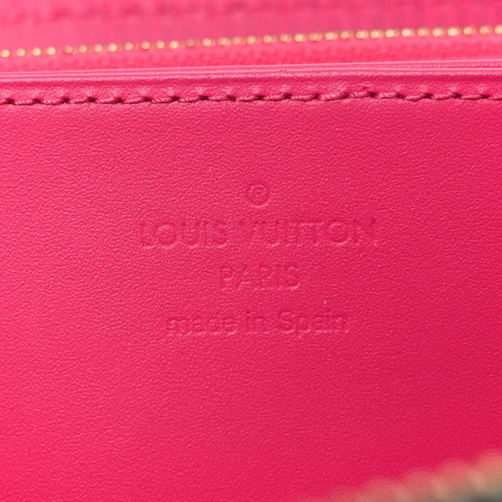 Louis Vuitton Metallic Vernis Degrade Zippy Wallet Blue Pink