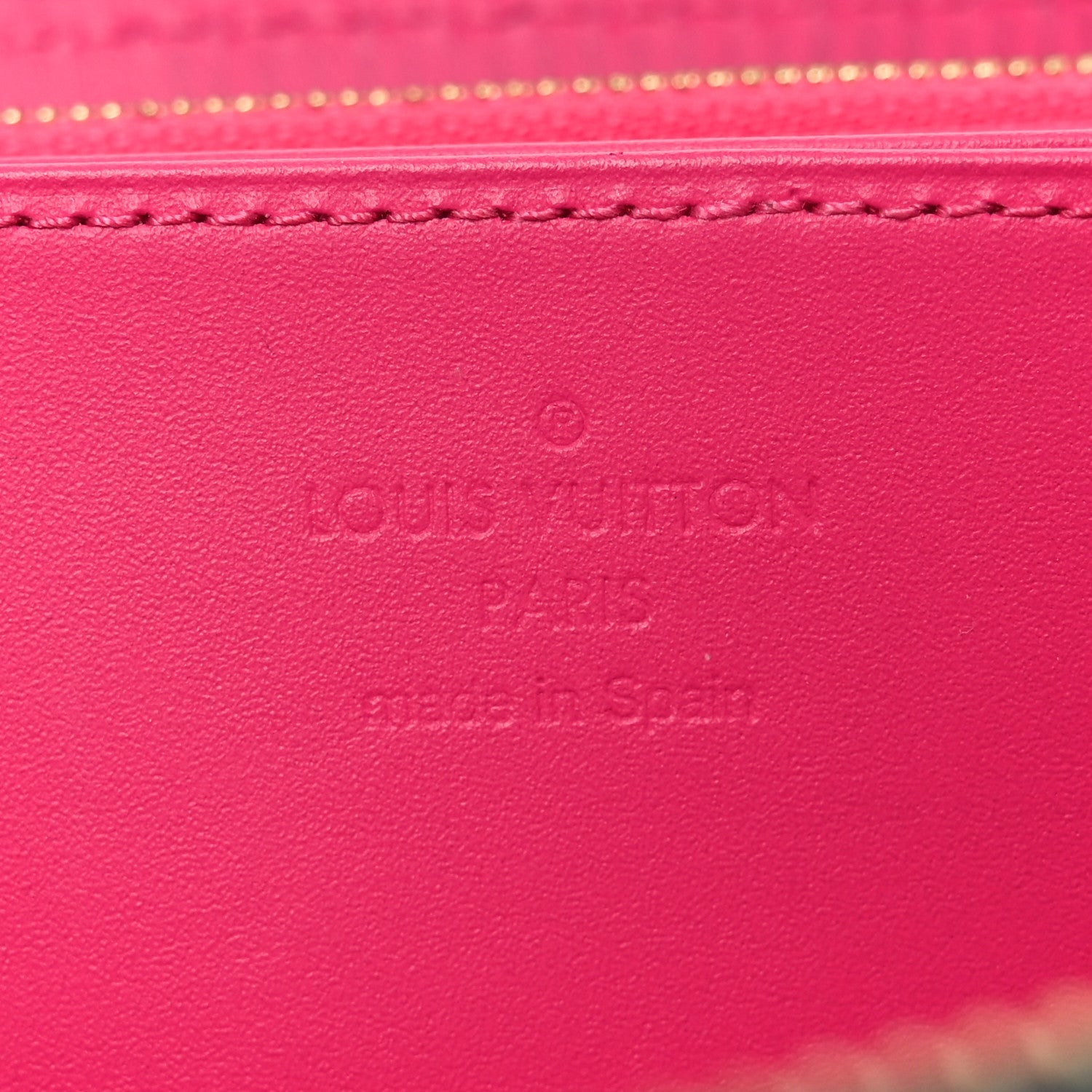 Louis Vuitton Metallic Vernis Degrade Zippy Wallet Blue Pink