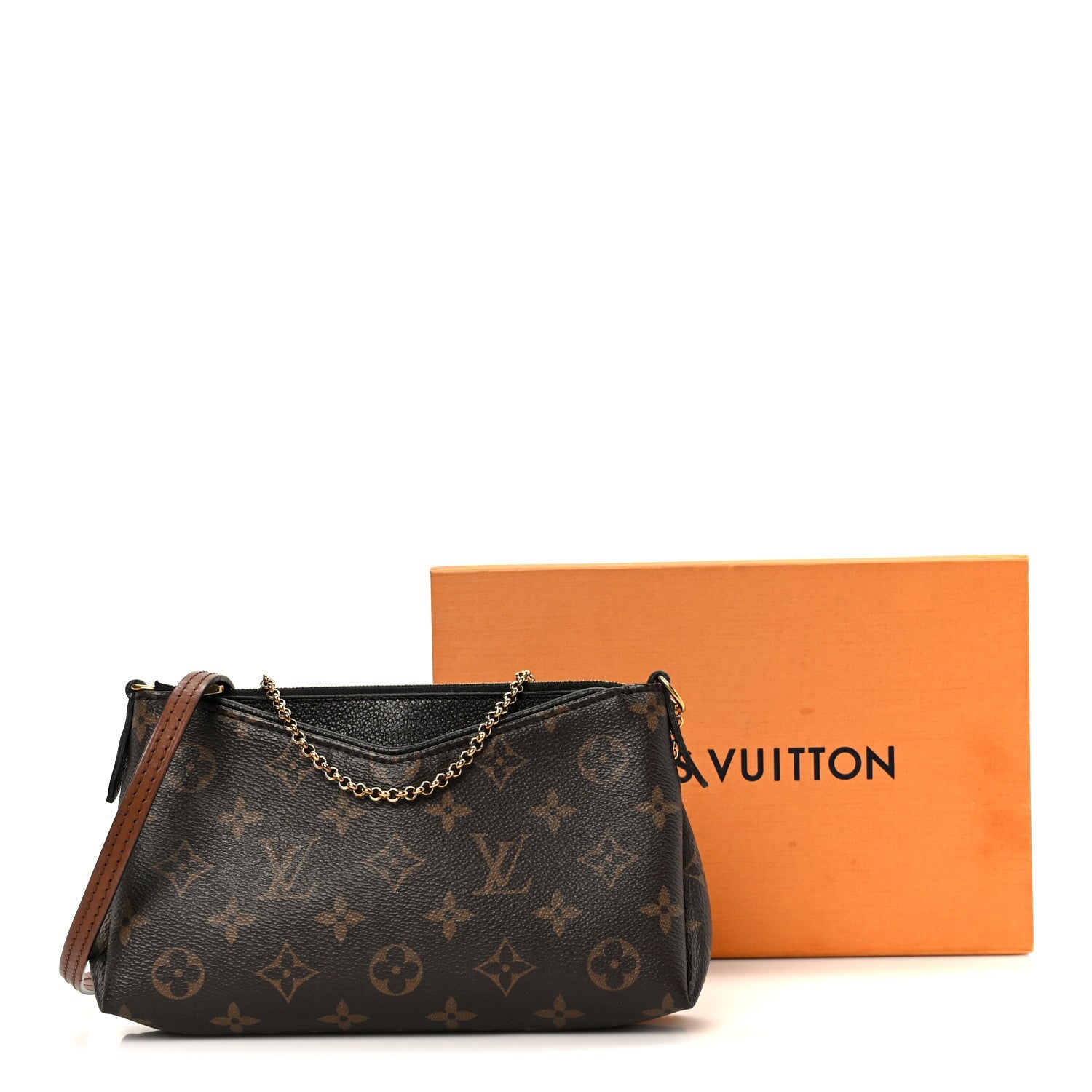 Louis Vuitton Monogram Pallas Clutch Black