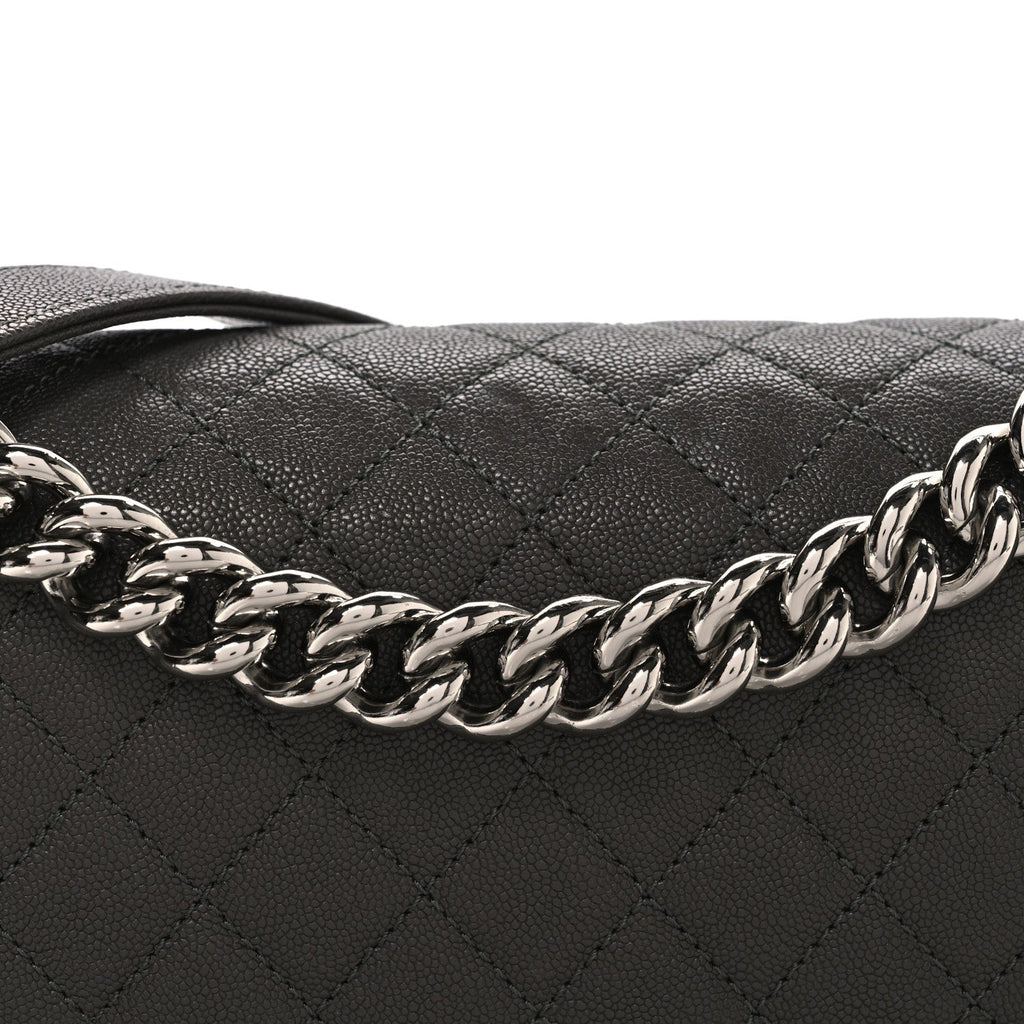 Chanel Caviar Quilted Medium Boy Flap Dark Grey