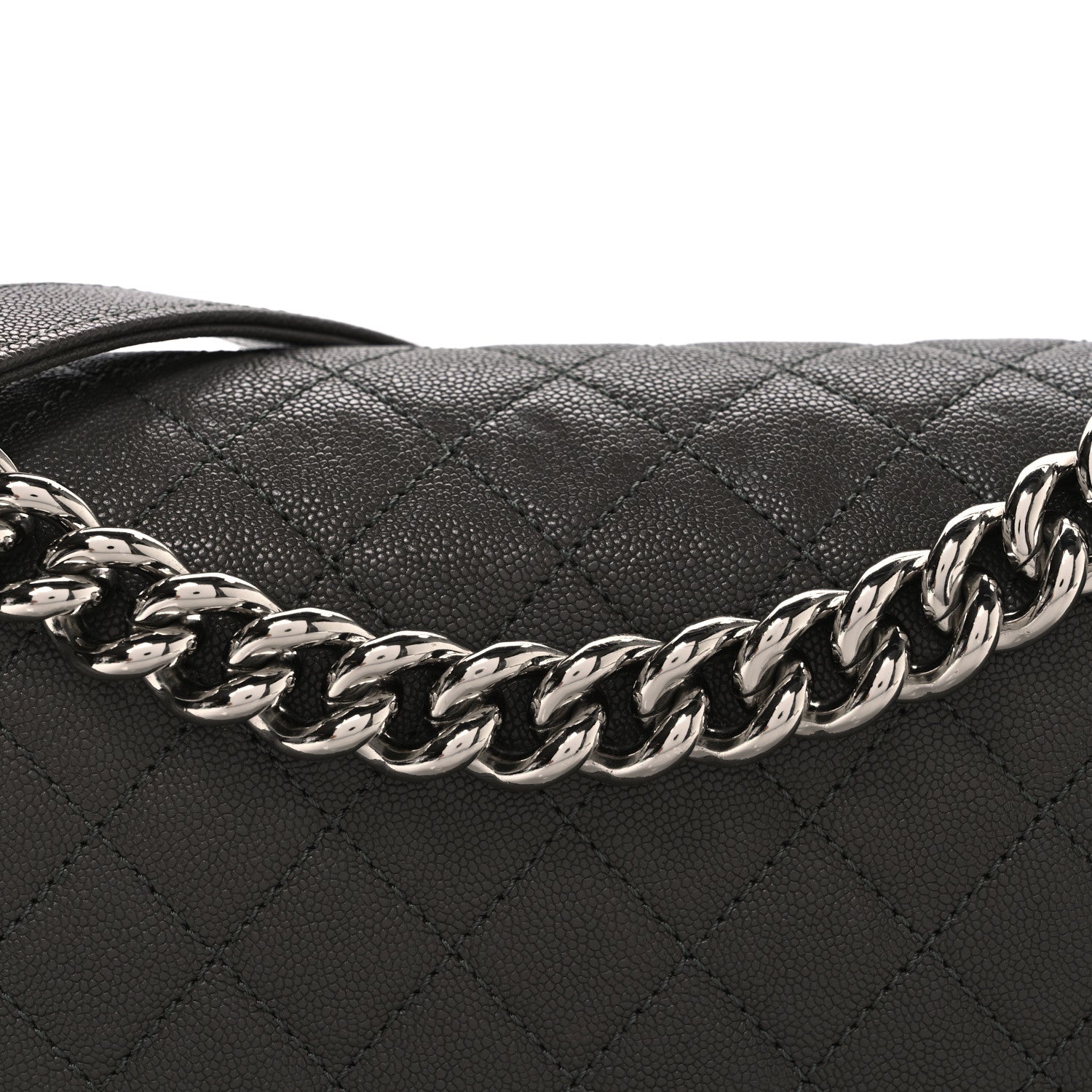 Chanel Caviar Quilted Medium Boy Flap Dark Grey