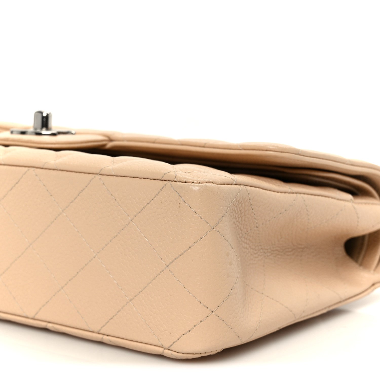 Chanel Caviar Quilted Medium Double Flap Beige