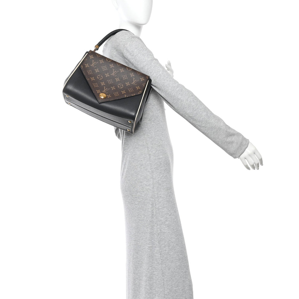 Louis Vuitton Grained Calfskin Monogram Double V Black