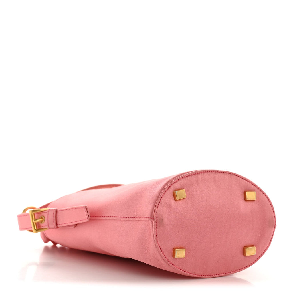 Prada Satin Raso Bucket Bag Pink