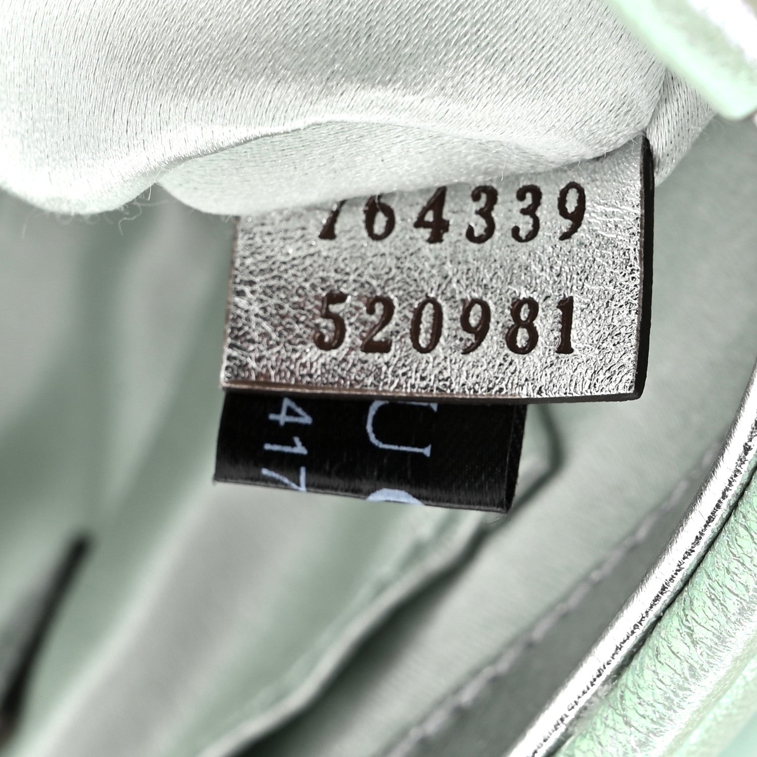 Gucci Iridescent Nappa Vertical Matelasse Small Maxi Horsebit Chain Shoulder Bag Iridescent Salvy Green