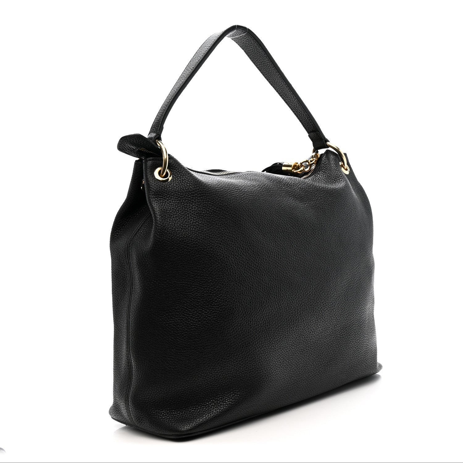 Gucci Pebbled Calfskin Large Soho Hobo Black